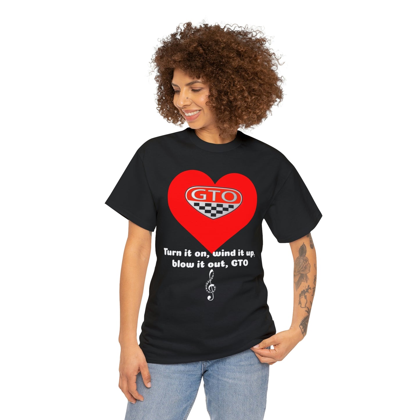 African American Girl Wearing GTO Unisex Heavy Cotton Tee