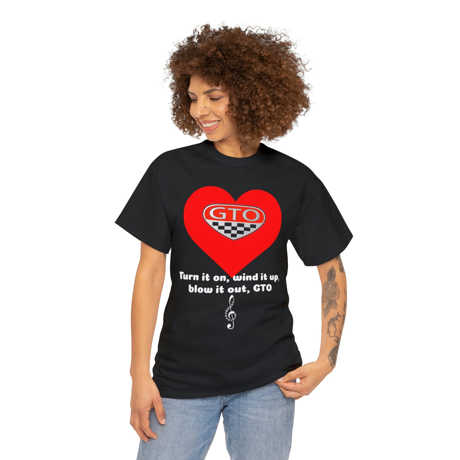 African American Girl Wearing GTO Unisex Heavy Cotton Tee