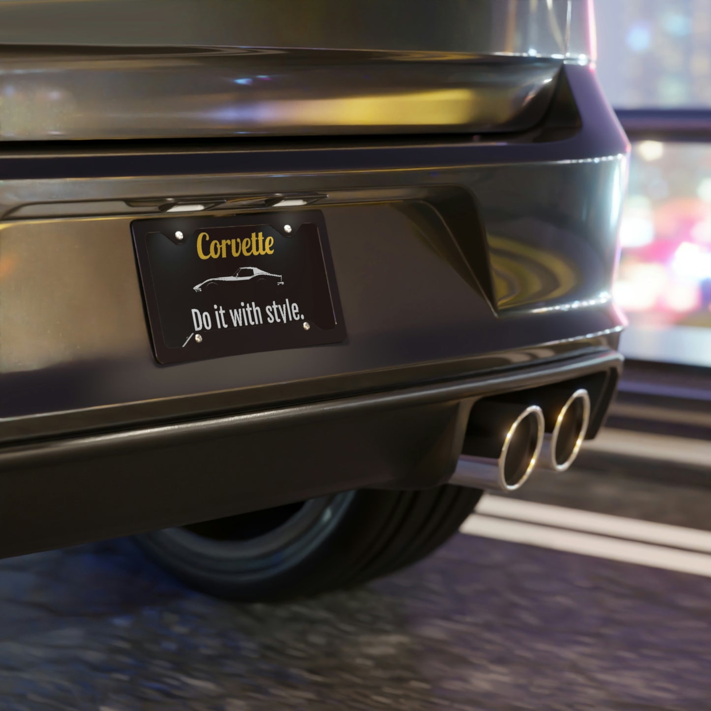 Corvette - Do It With Style Vanity License Plate