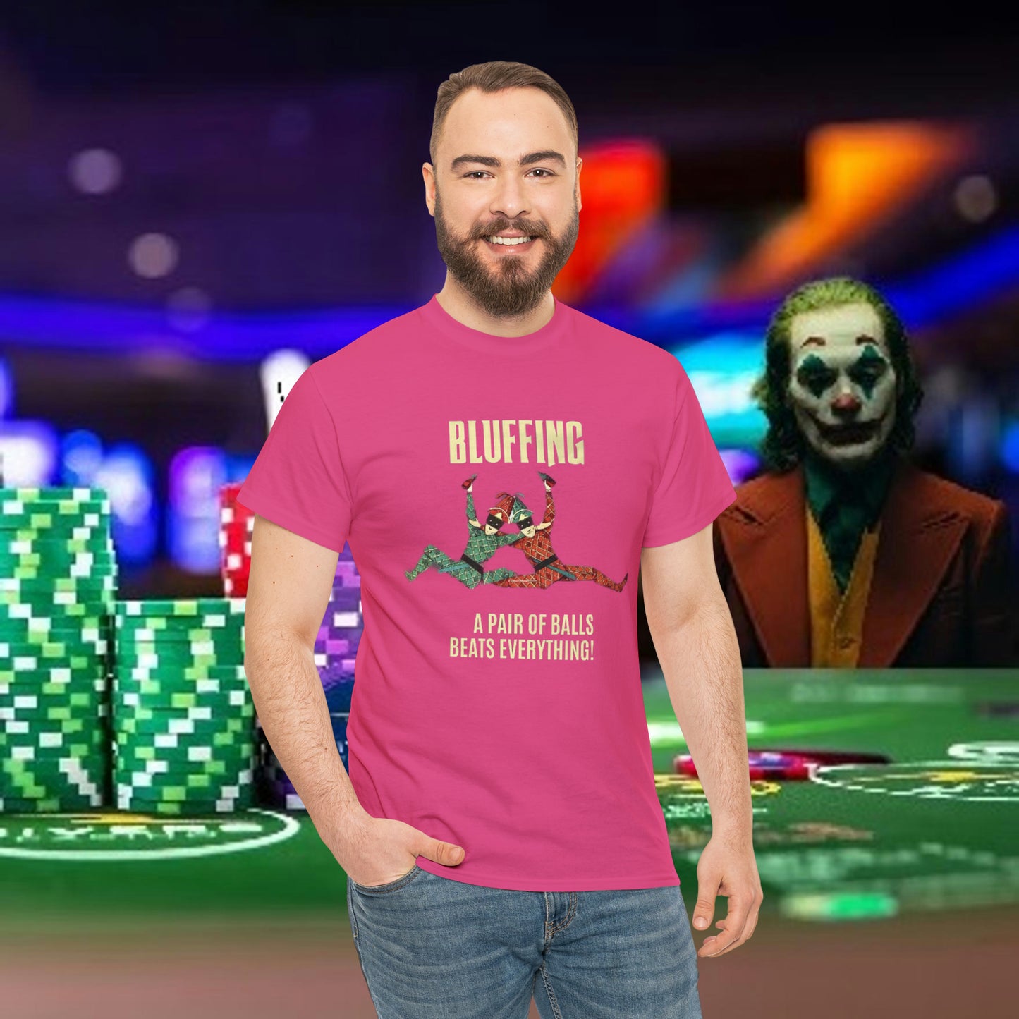 Bluffing - A Pair Of Balls Beats Everything Unisex Heavy Cotton Tee