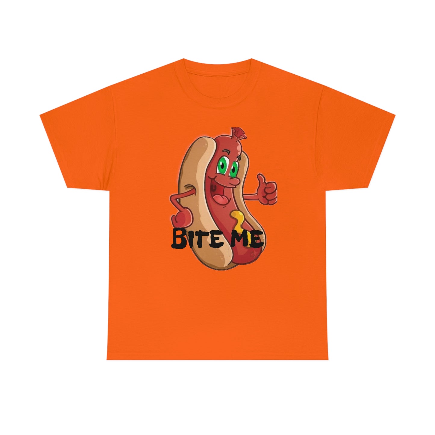 Bite Me Unisex Heavy Cotton Tee Orange