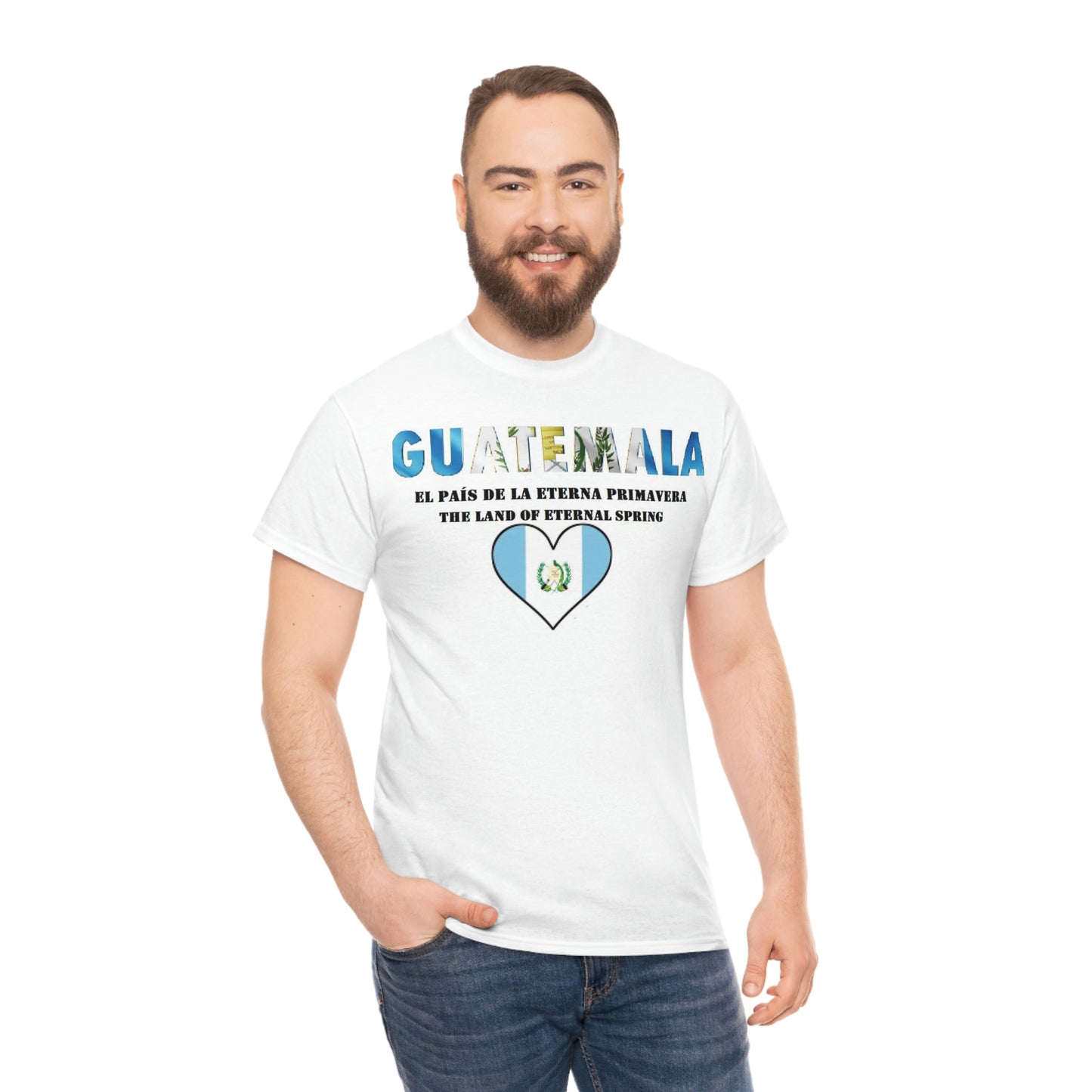 Guatemala The Land of Eternal Spring  / El País de la Eterna Primavera Unisex Heavy Cotton Tee
