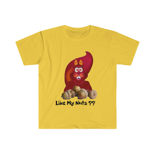 Like My Nuts ? Unisex Softstyle Yellow T-Shirt