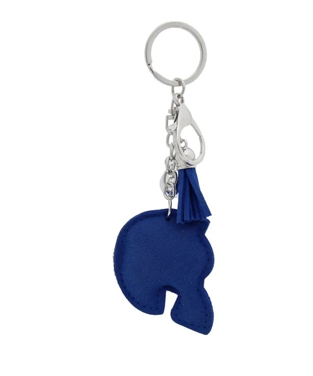 Rear Of Blue Football Helmet Keychain