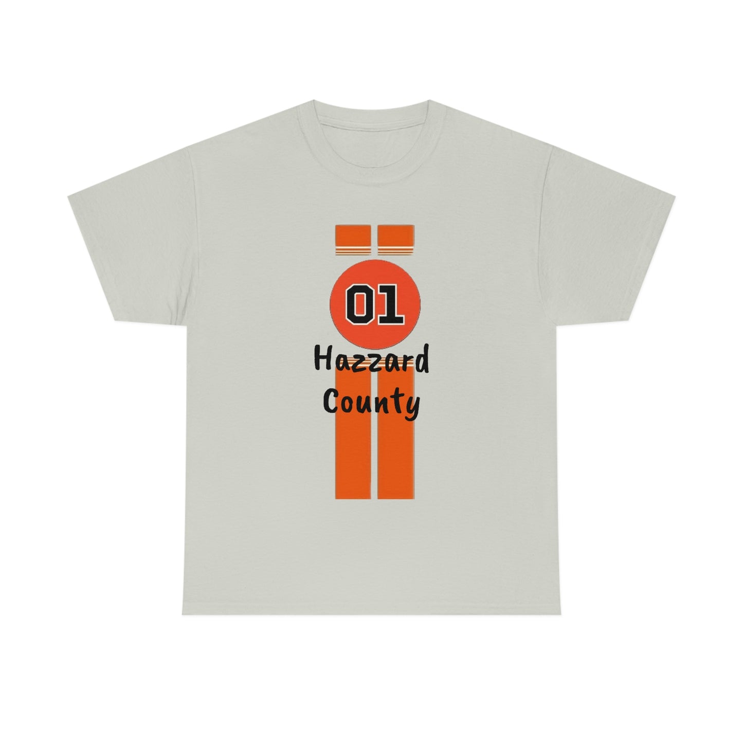 Hazzard County General Lee Racing Stripes Heavy Cotton Tee