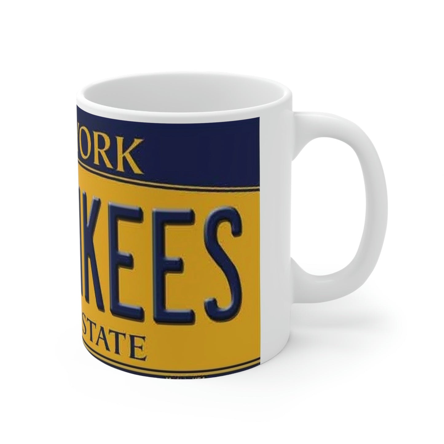 Right Side Go Yankees Ceramic Mug 11oz Retro Style New York License Plate
