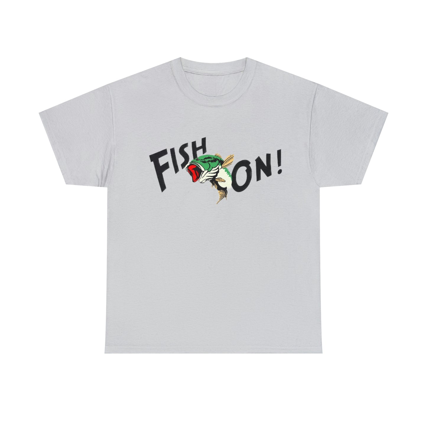 Grey Fish On Unisex Heavy Cotton Tee