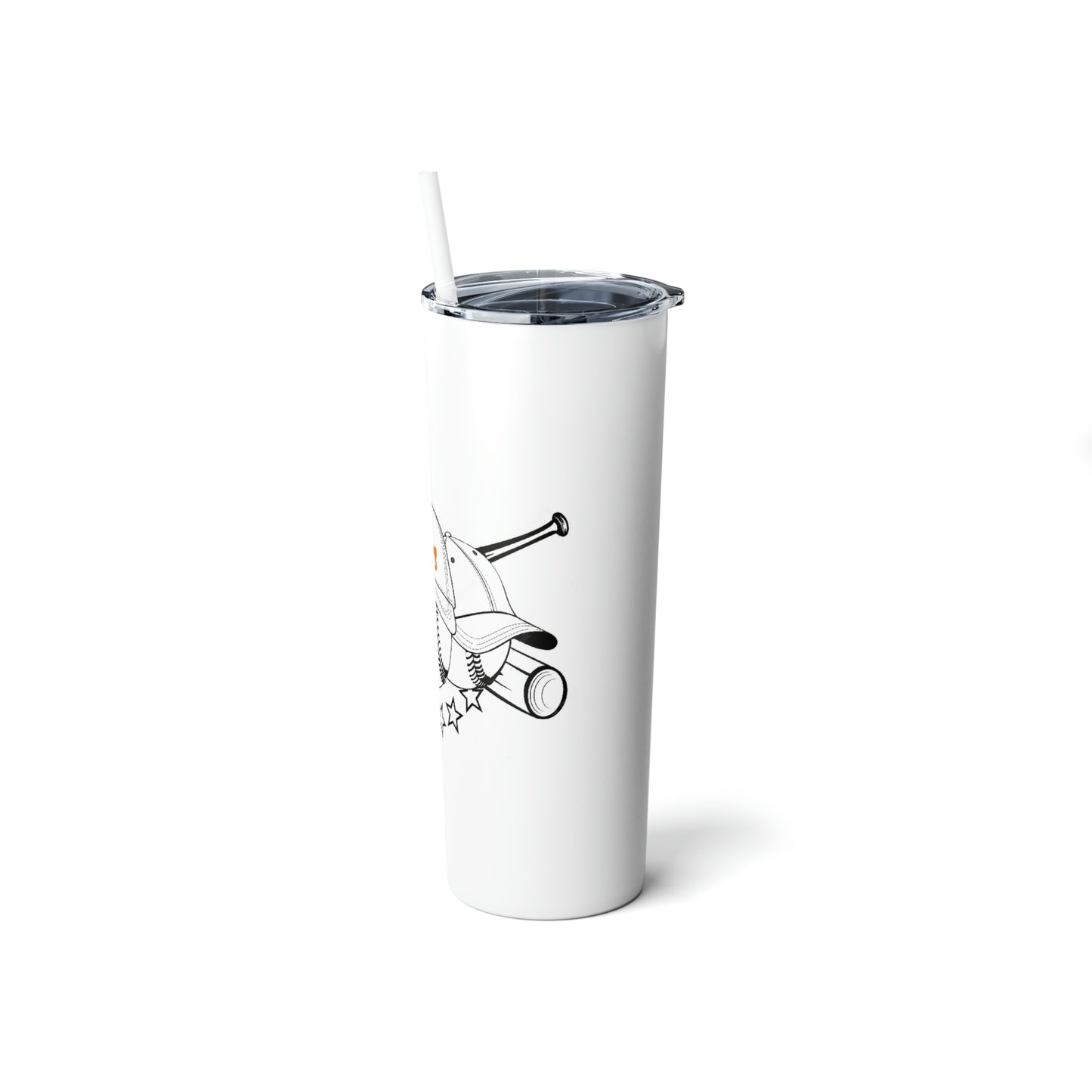 Go Mets Skinny Steel Tumbler with Straw, 20oz