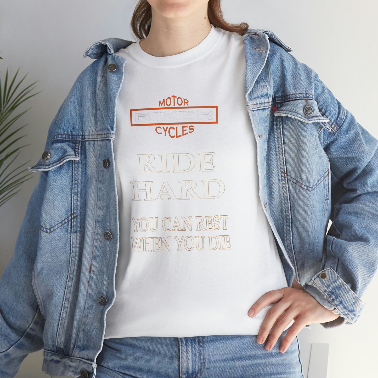 Ride Hard Bikers Unisex Heavy Cotton Tee Shirt