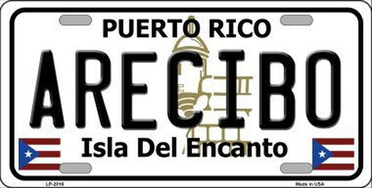Arecibo Puerto Rico Metal Novelty License Plate Tag