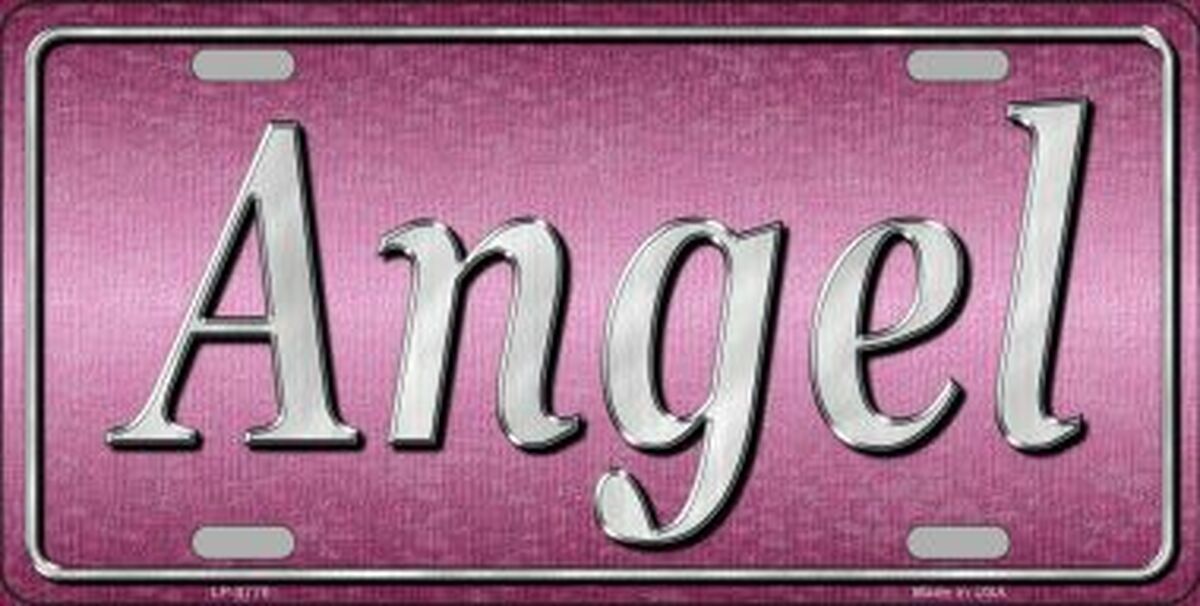 Angel Novelty Metal License Plate Tag