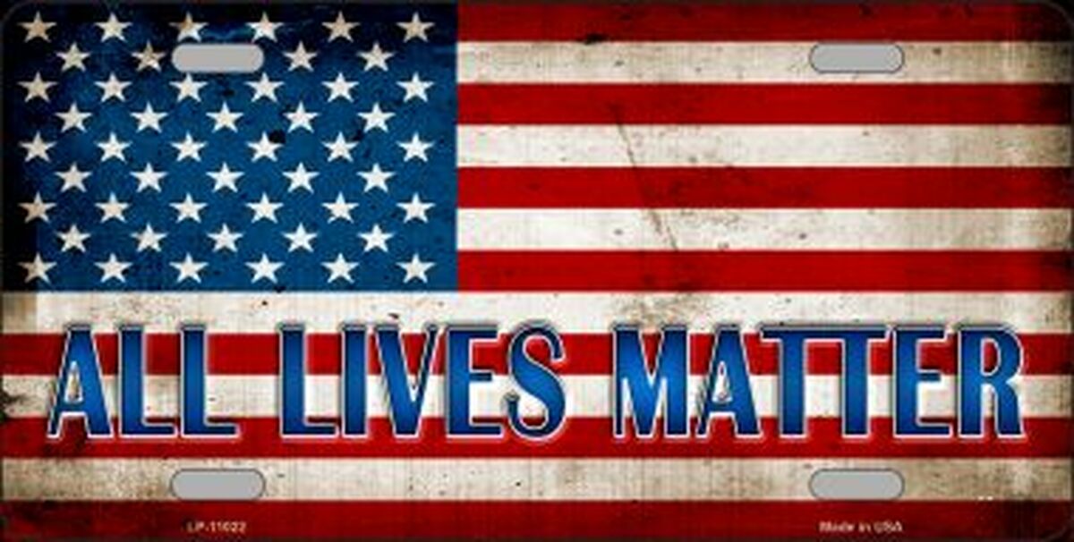 All Lives Matter Novelty Metal License Plate