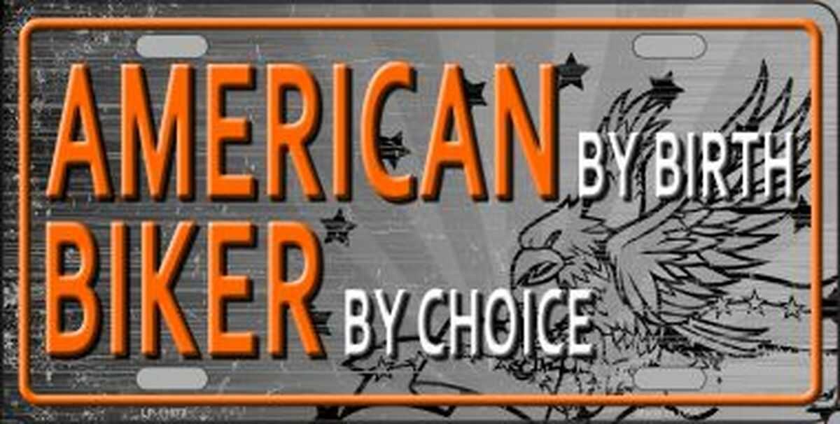 American Biker Novelty License Plate
