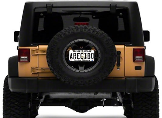 Arecibo Puerto Rico Metal License Plate  mounted on Jeep