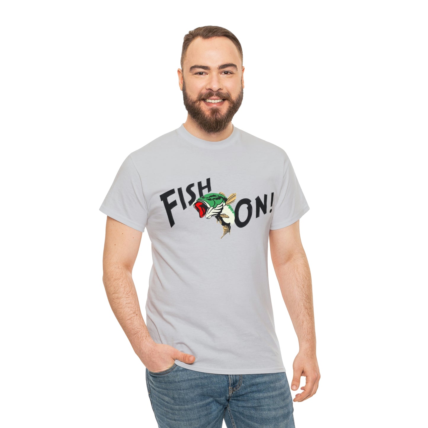 Fish On Fisherman's Unisex Heavy Cotton Tee