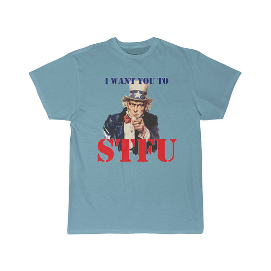 Light Blue Uncle Sam STFU Men's Short Sleeve Tee