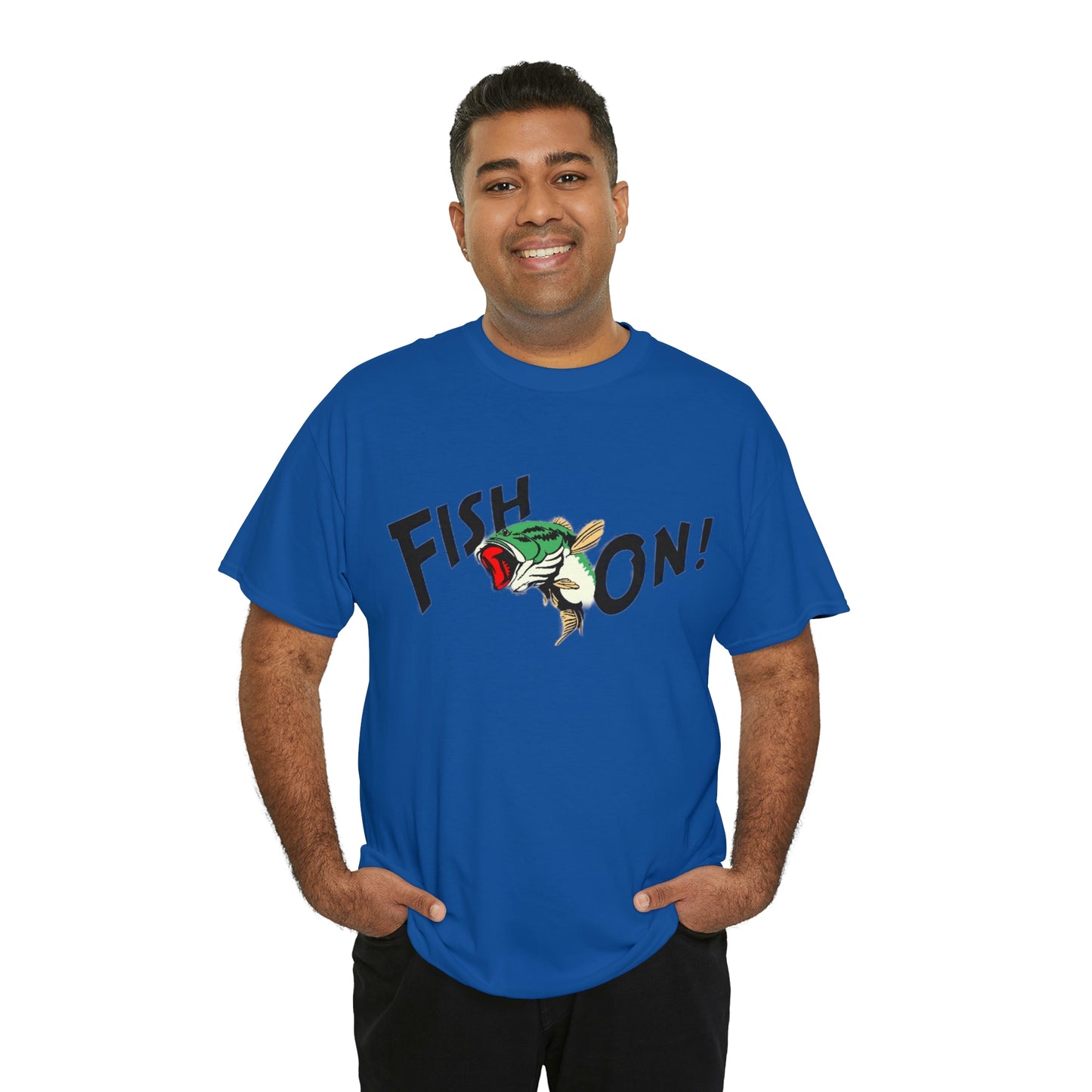 Fish On Fisherman's Unisex Heavy Cotton Tee