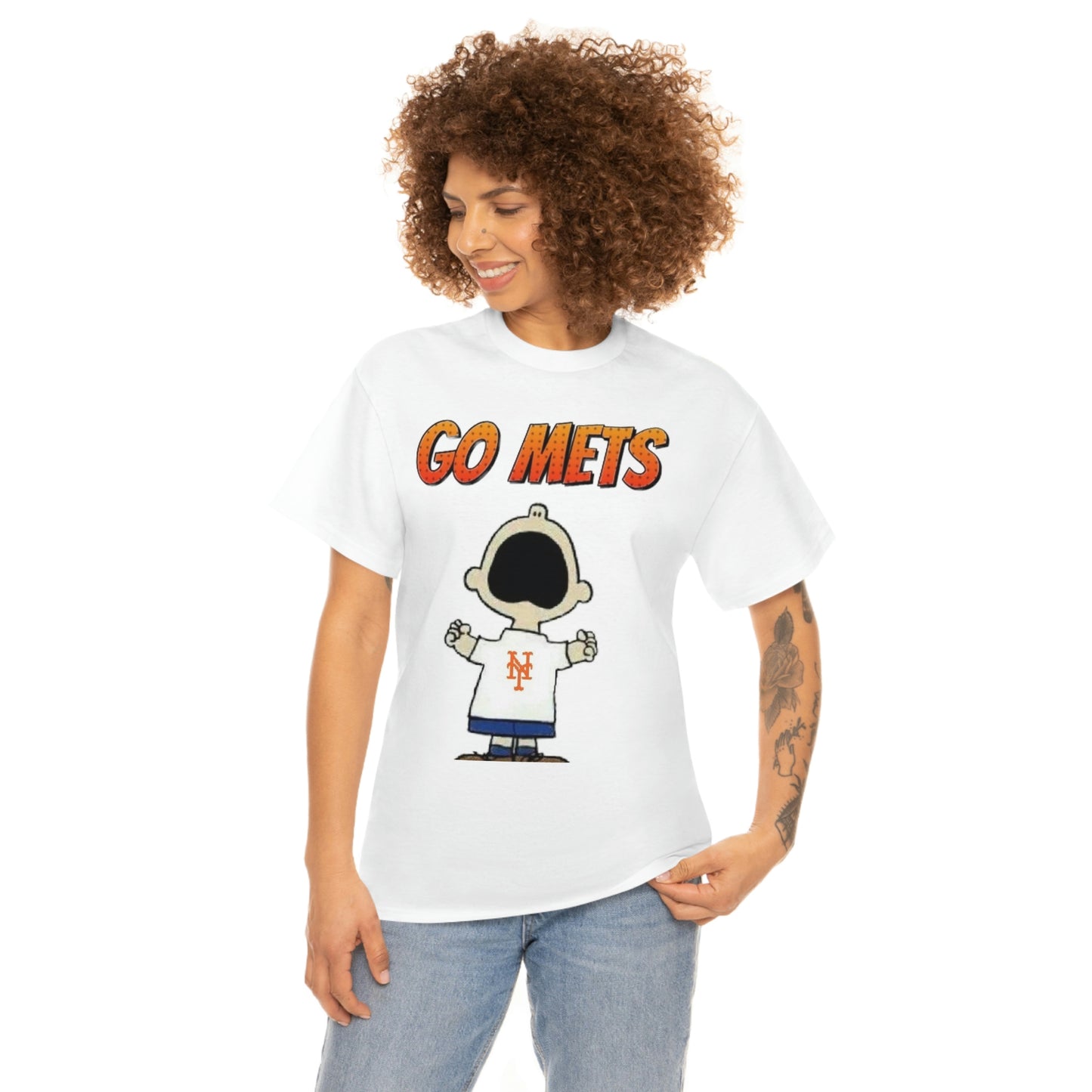 Go Mets Unisex Heavy Cotton Tee