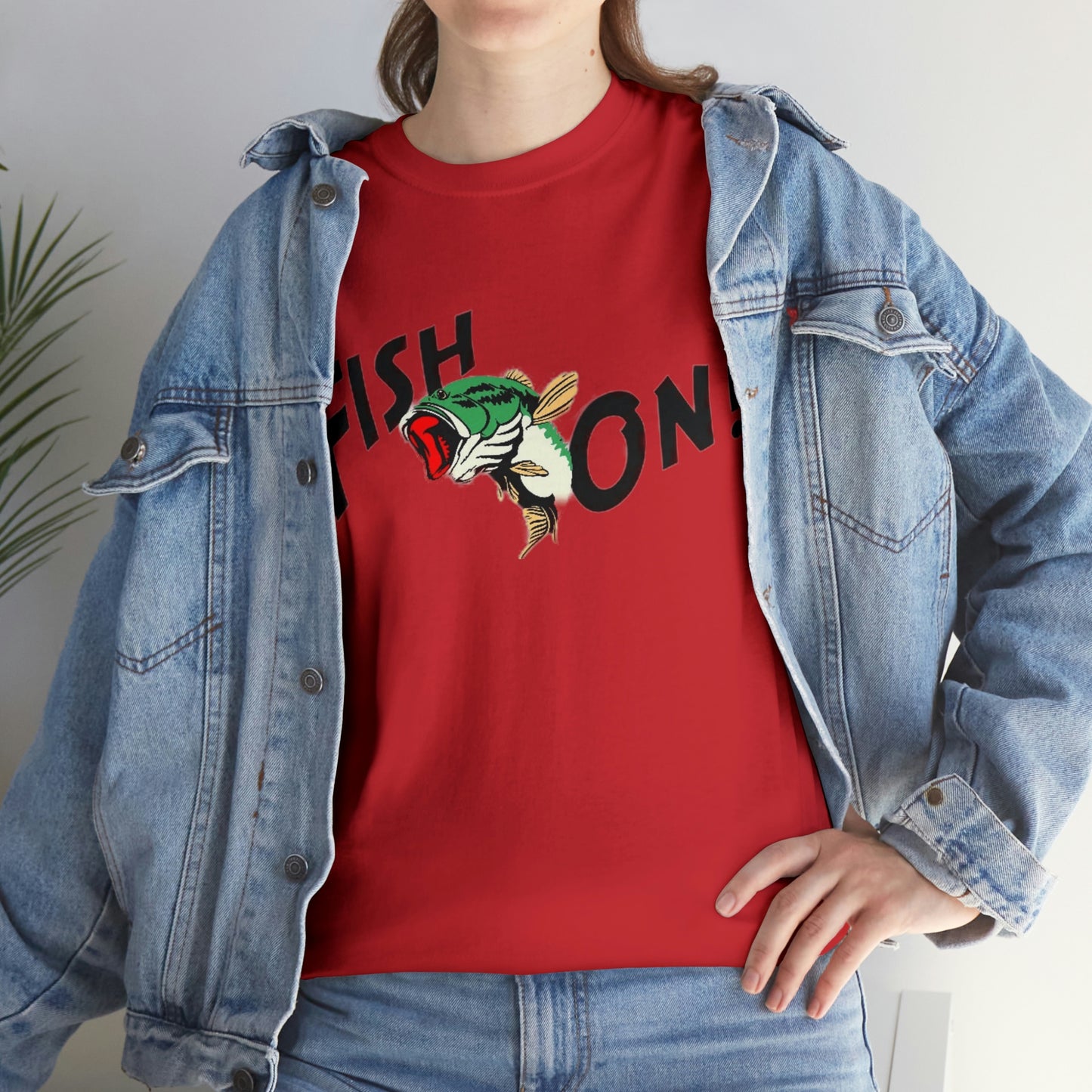 Fish On Fisherman's Unisex Heavy Cotton Tee