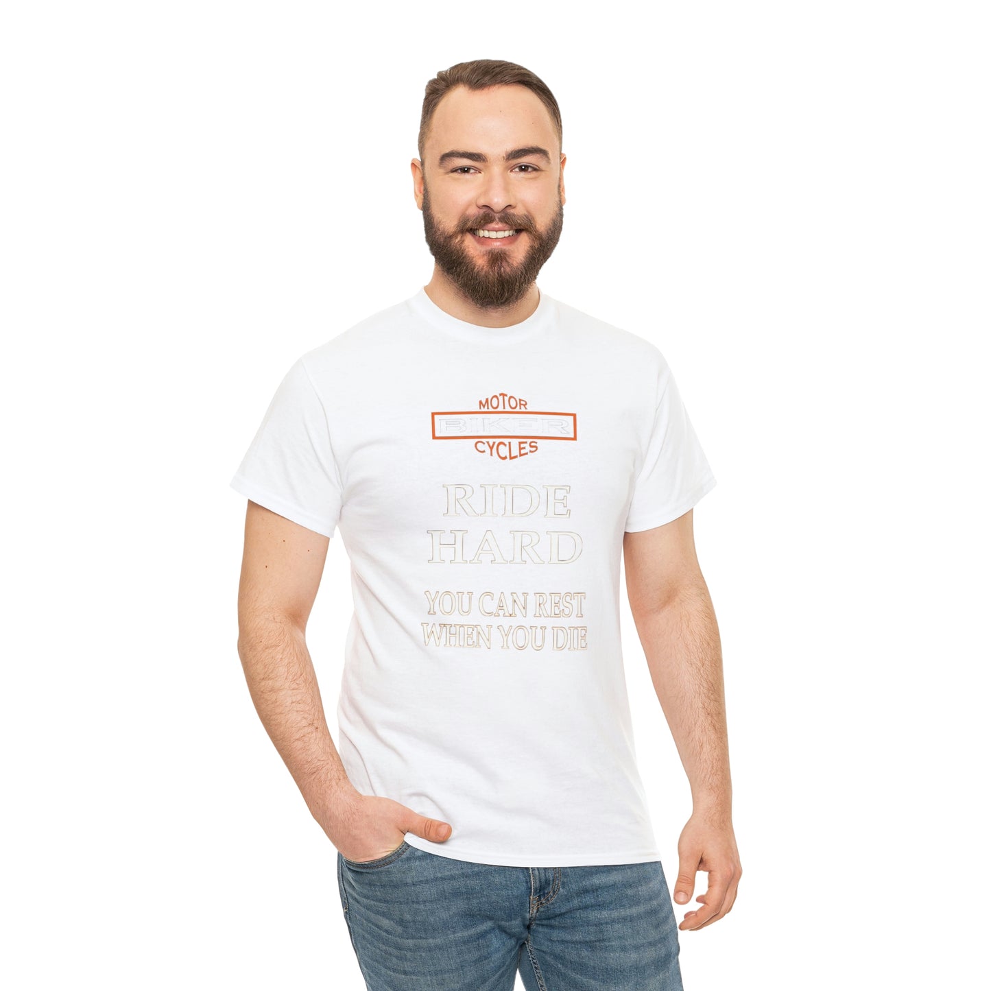 Ride Hard Bikers Unisex Heavy Cotton Tee Shirt