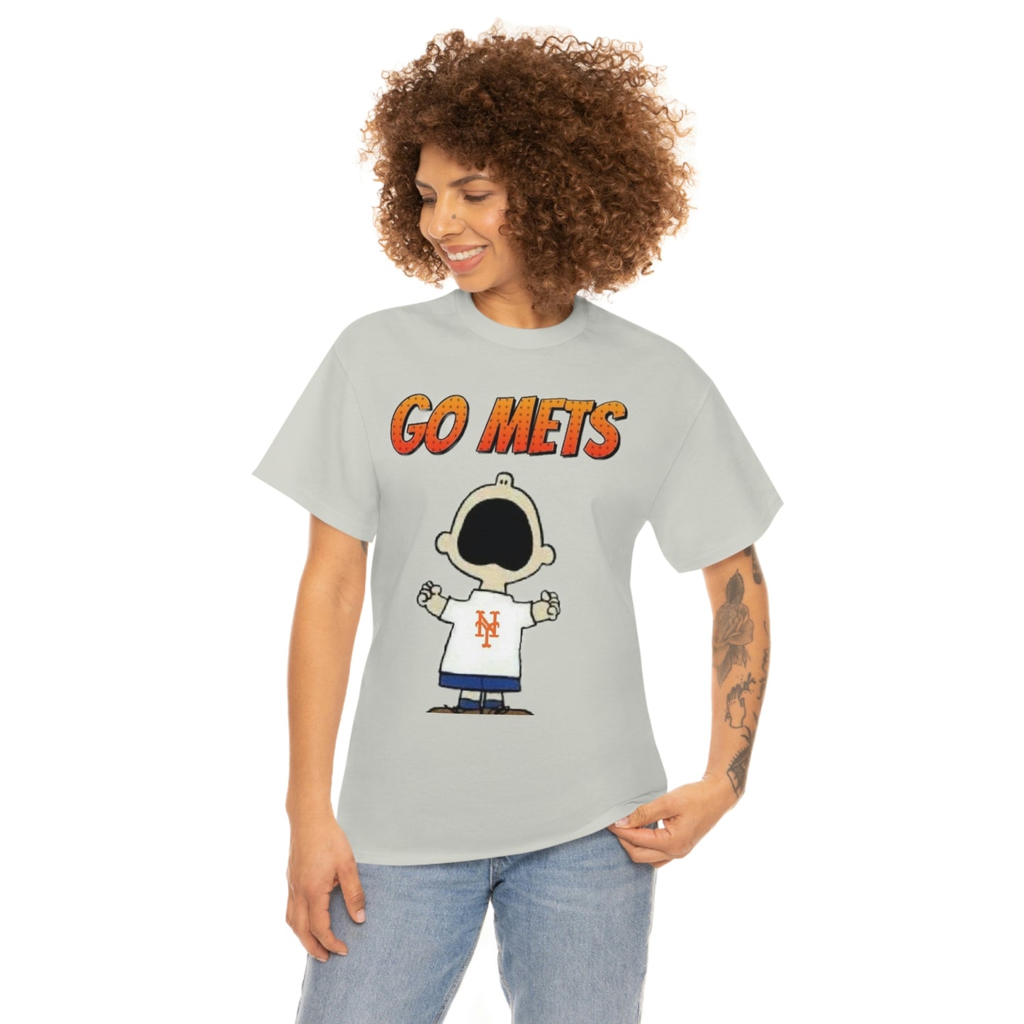 Go Mets Unisex Heavy Cotton Tee
