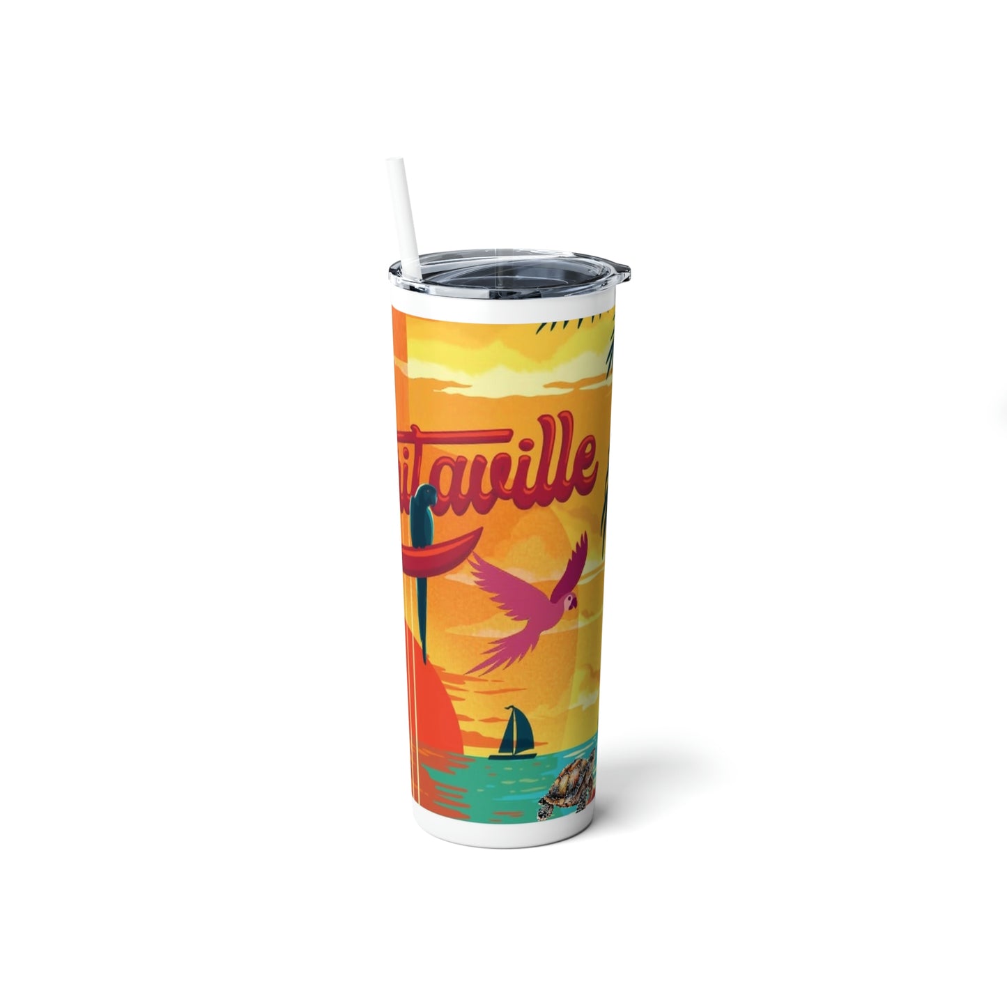 Skinny Steel Margaritaville Tumbler with Straw, 20oz