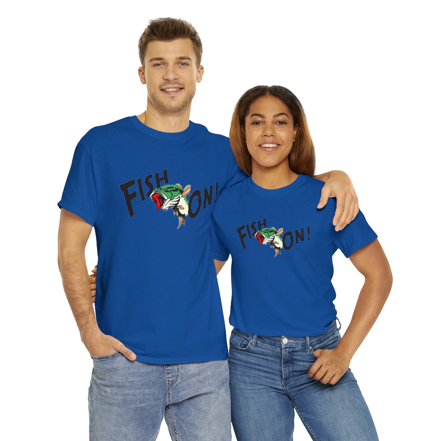 Fish On Fisherman's Unisex Heavy Cotton Tee