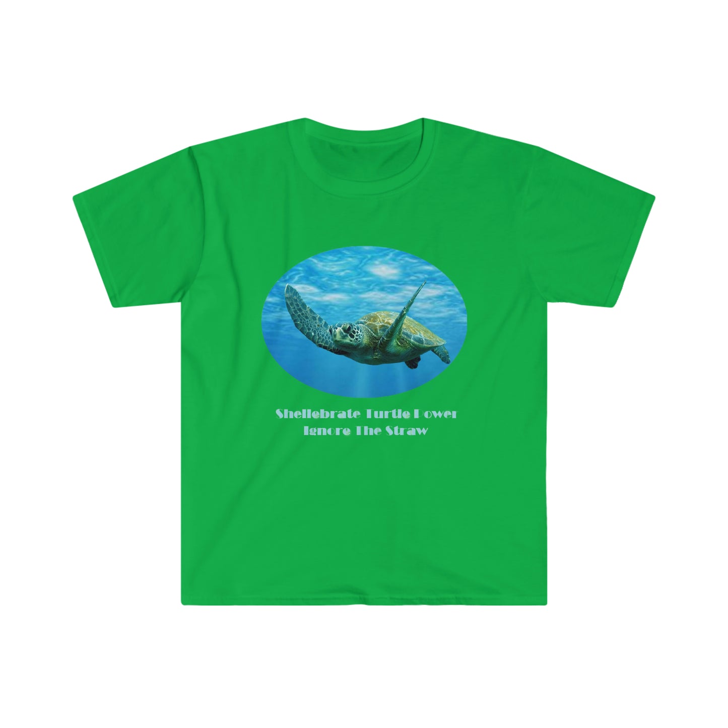Green Turtle Power Unisex Softstyle T-Shirt