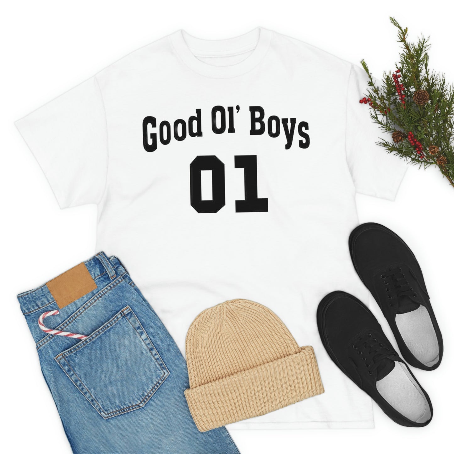 Good Old Boys Unisex Heavy White Cotton Tee