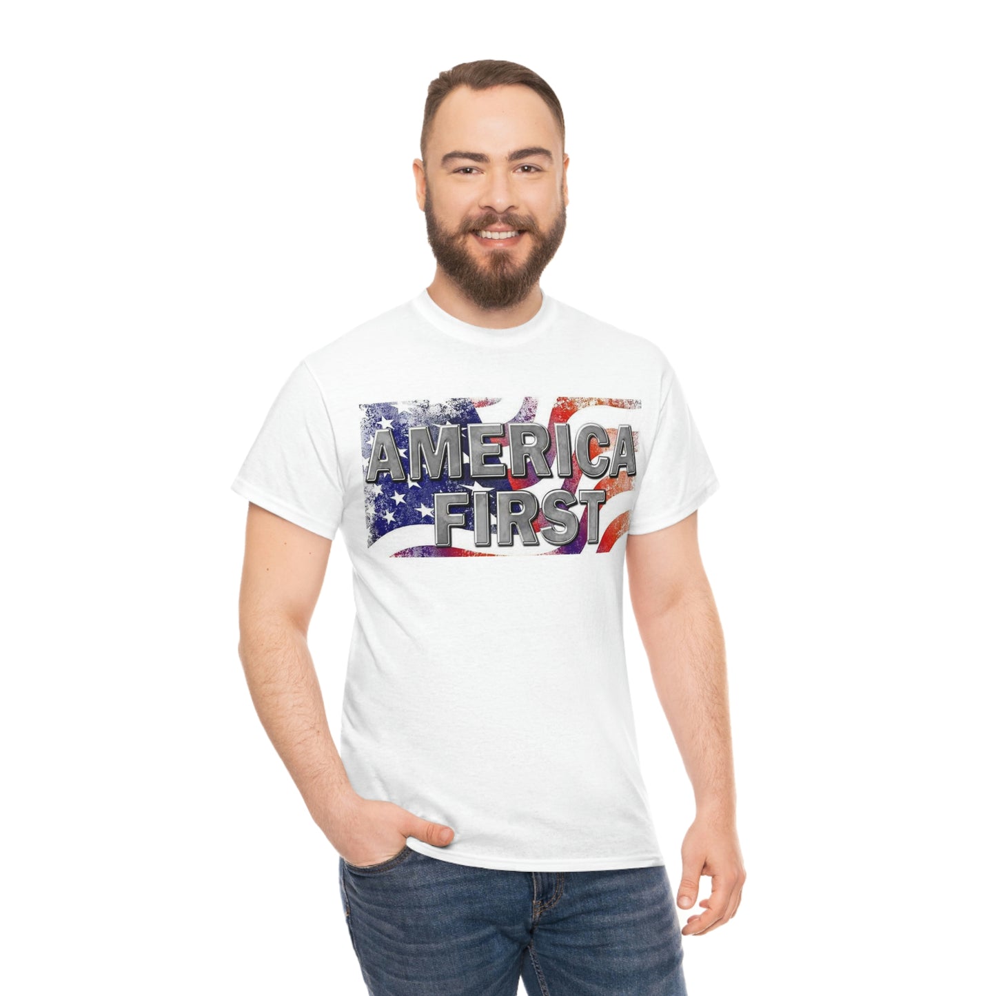 America First Unisex Heavy Cotton Tee