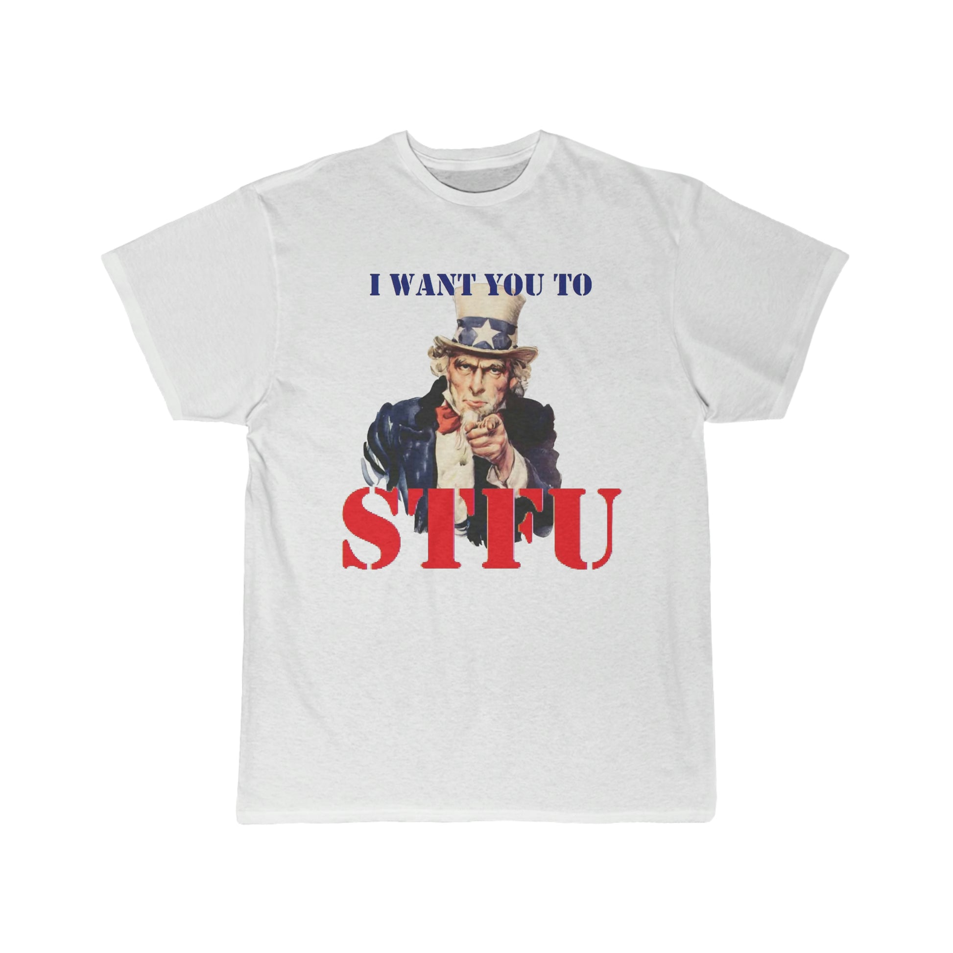 Uncle Sam STFU Men's White Short Sleeve Tee