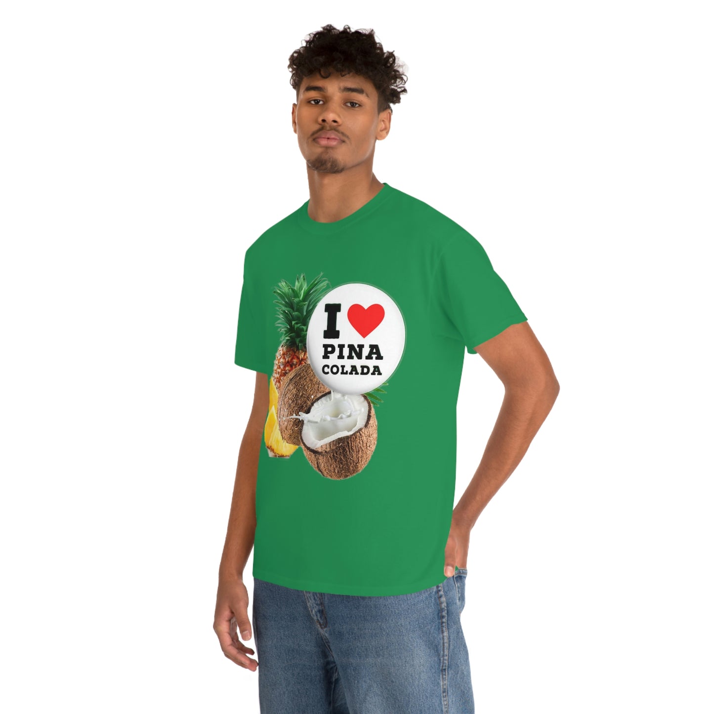 I Love Pina Colada Unisex Heavy Cotton Tee Shirt