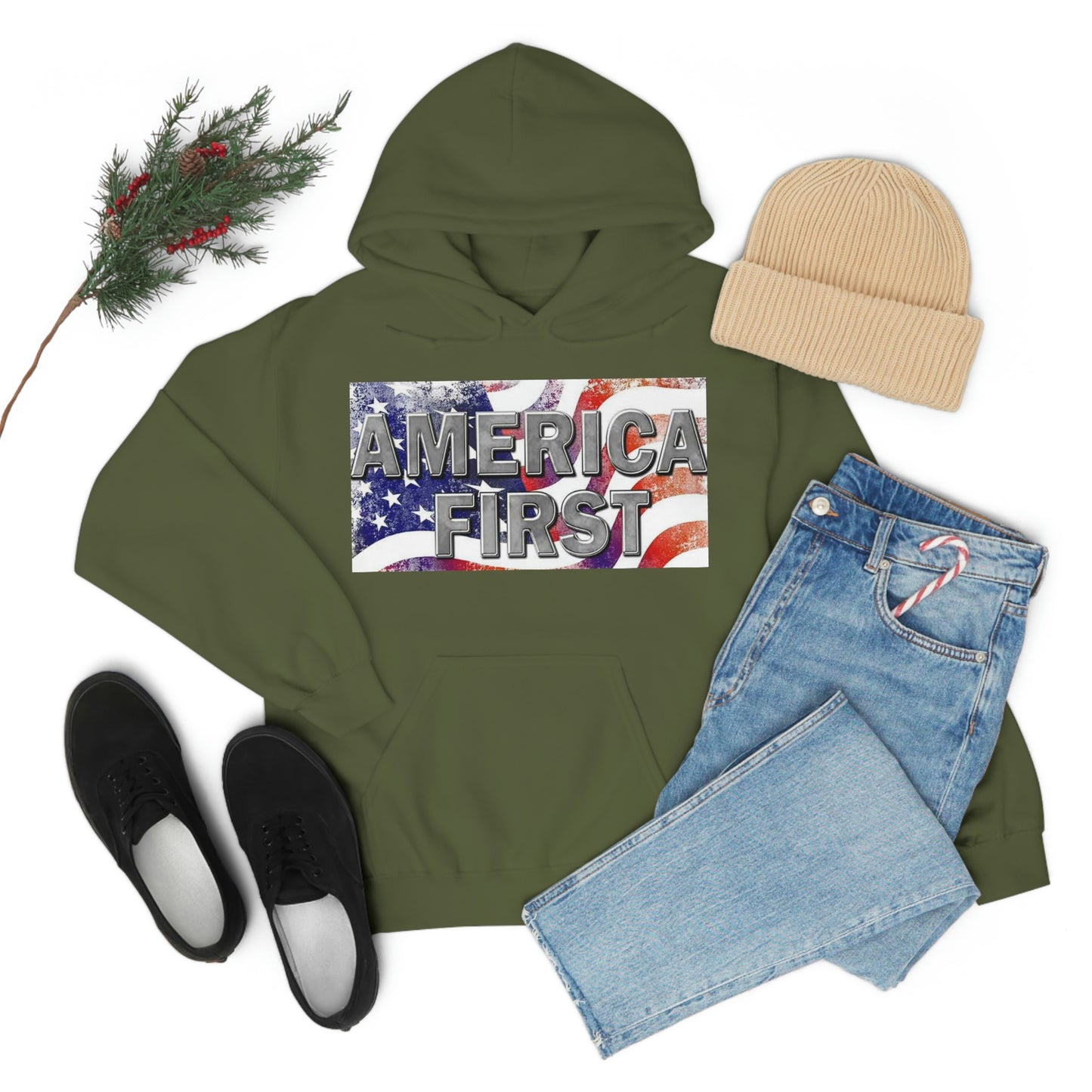 America First Unisex Heavy Blend™ Hooded Sweatshirt