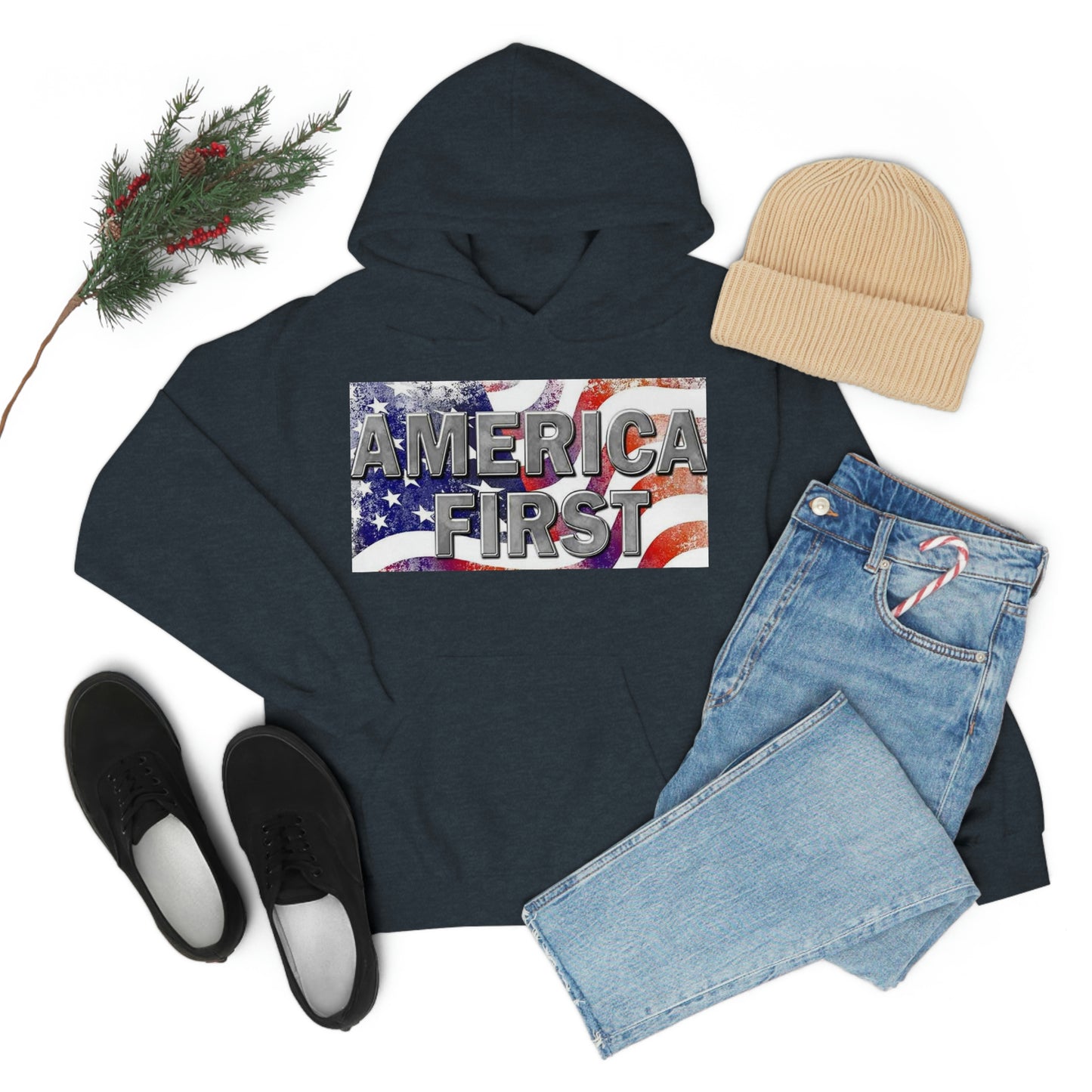 America First Unisex Heavy Blend™ Hooded Sweatshirt