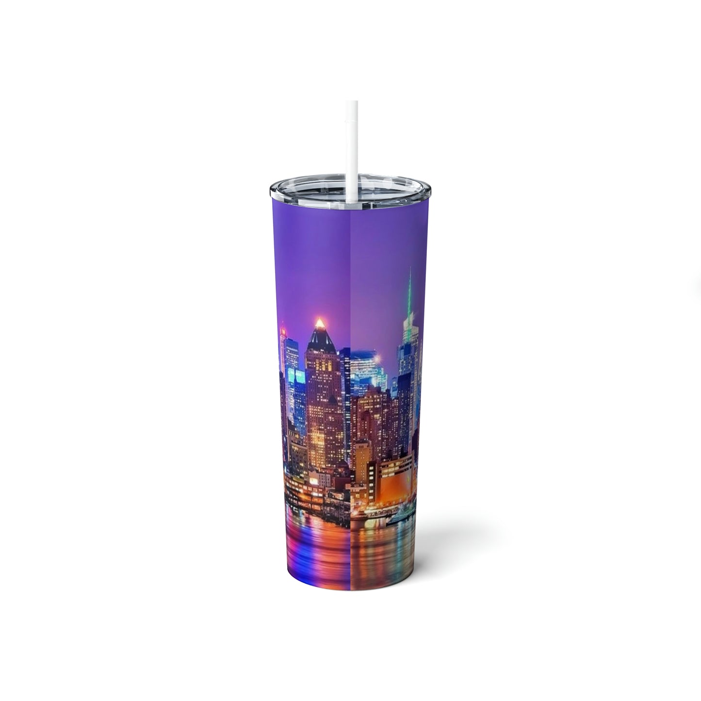 Skinny Steel Tumbler with Straw, 20oz