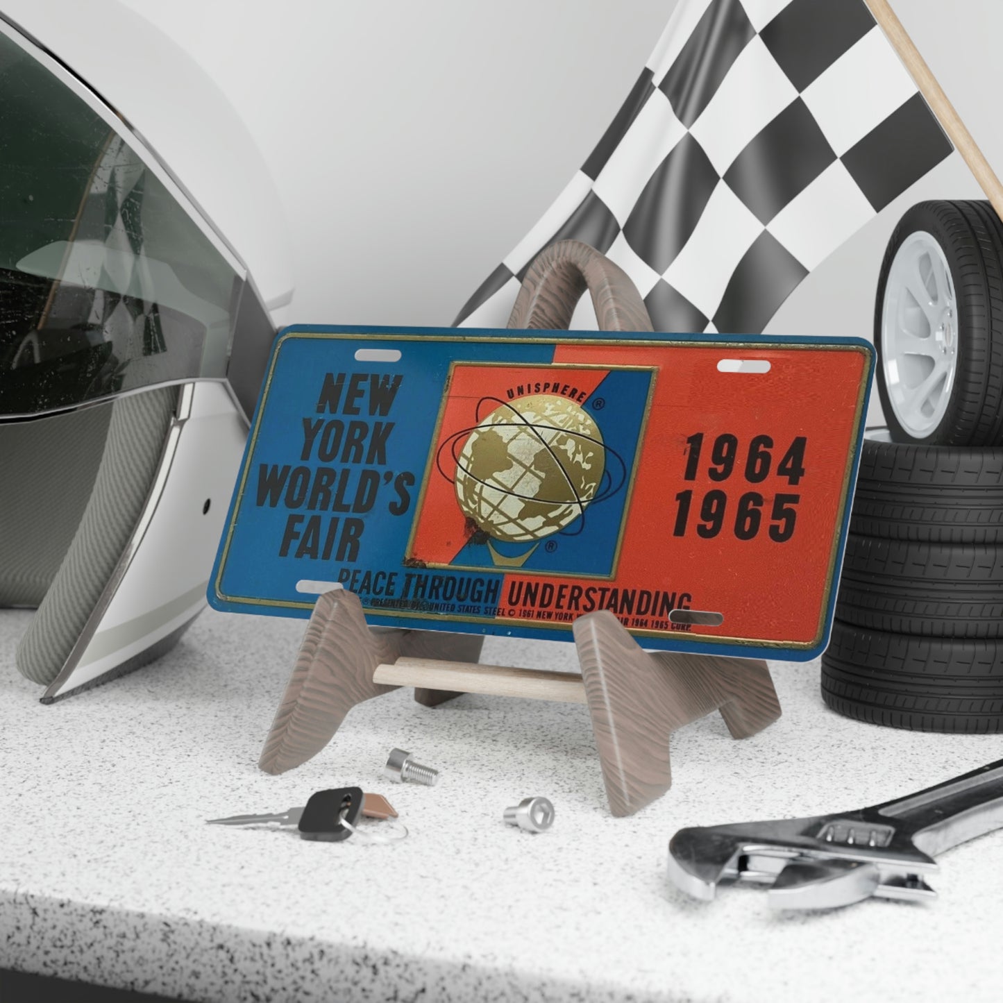 1964-65 Worlds Fair REPLICA Unisphere Vanity Plate