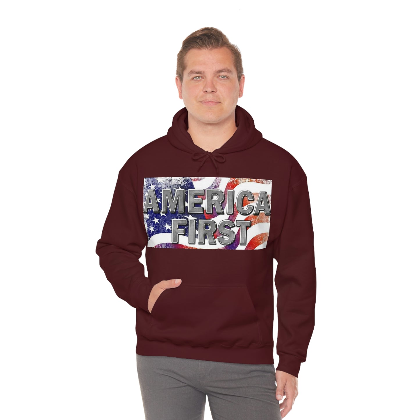 America First Unisex Heavy Blend™ Hooded Sweatshirt