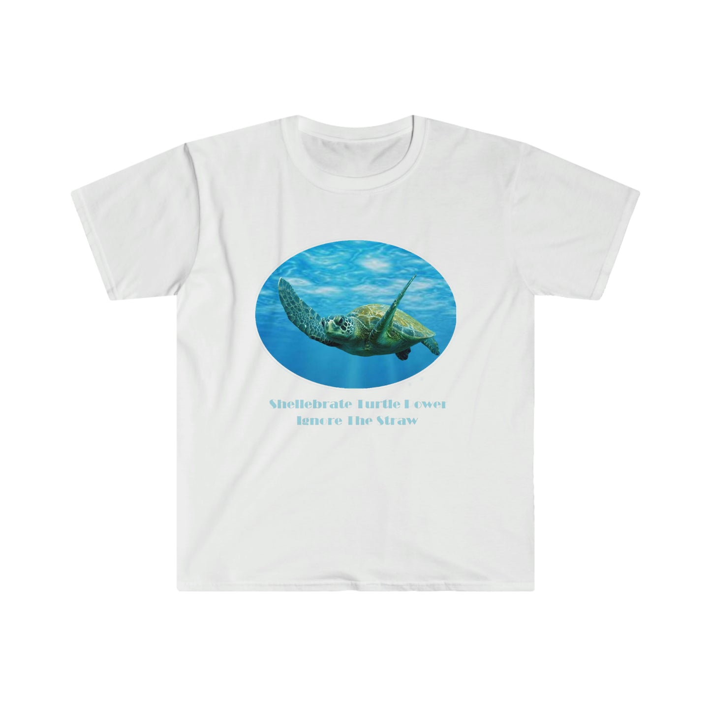 White Turtle Power Unisex Softstyle T-Shirt