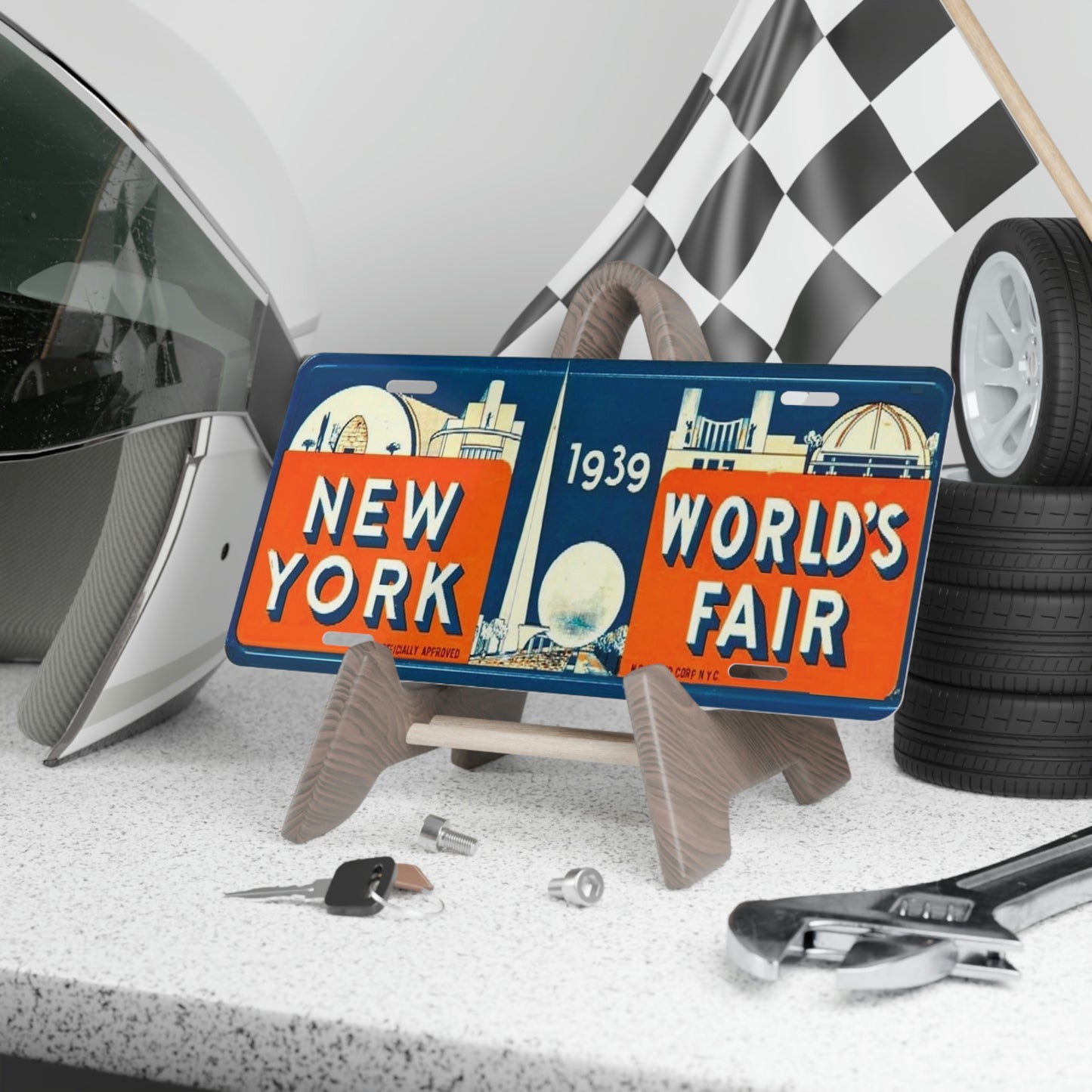 1939 Worlds Fair Souvenir REPLICA Vanity license Plate