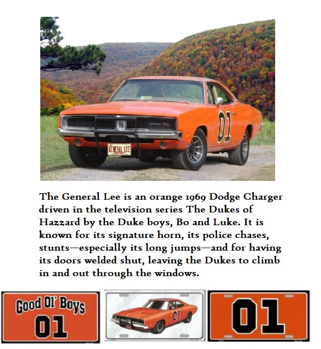 General Lee Dukes Of Hazard Infographic