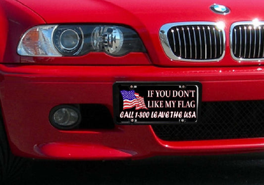 Mounted 1 800 Leave The USA Novelty License Plate