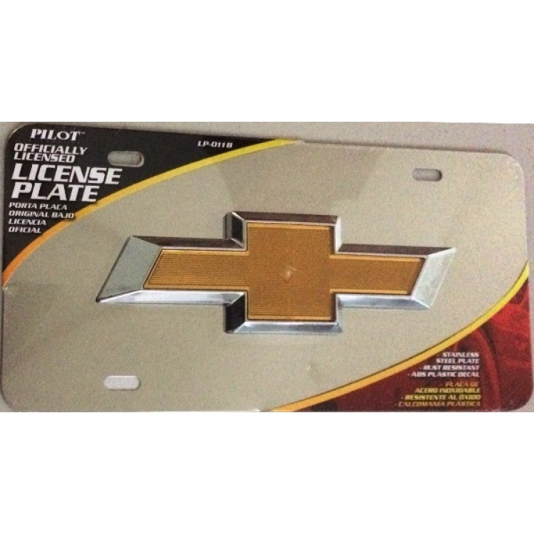 3D Chevy Stainless Steel License Plate