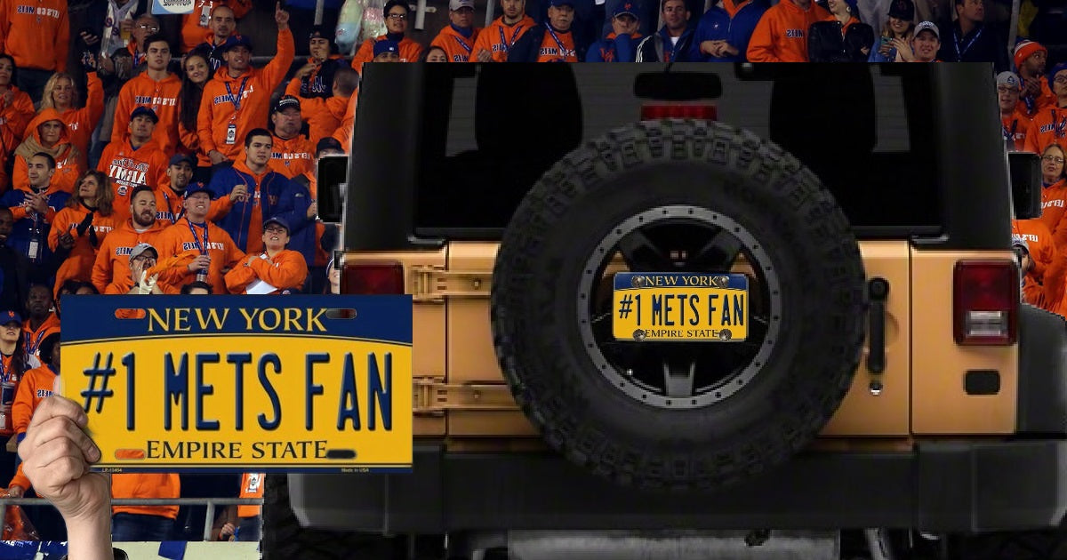 Number One Mets Fan License Plate in Context