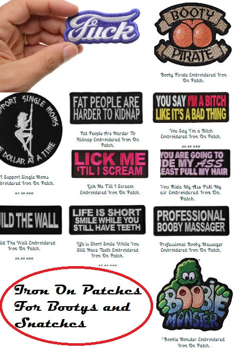 Lick Me Till I Scream Embroidered Iron On Patch.