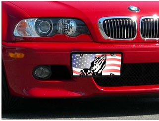 Fromt Mounted Praying Hands License Plate