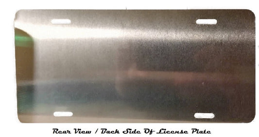 Back Of MOVE OVER turtle Vanity License Plate