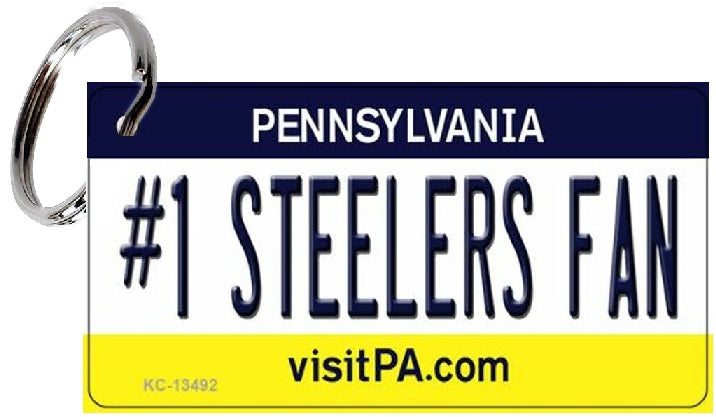 Number One Steelers Fan - #1 Steelers Fan Key Chain and Ring