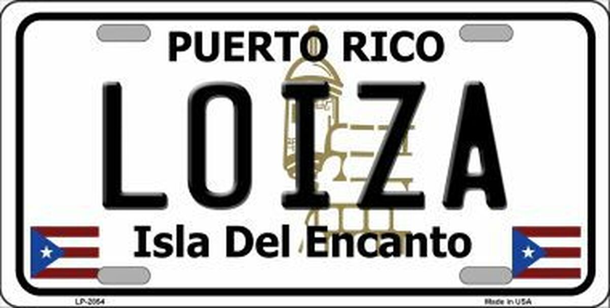 Loiza Puerto Rico Metal Novelty License Plate