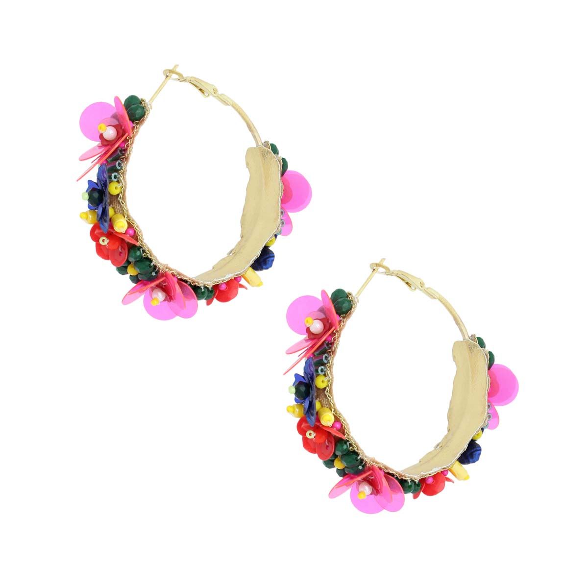 Assorted Flower Covered Hoops