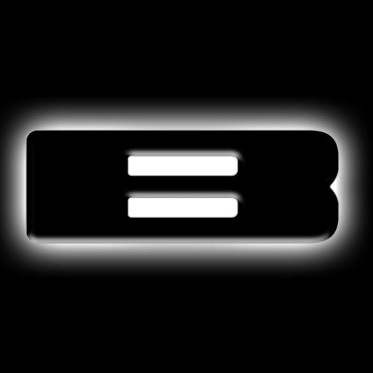 ORACLE Lighting Universal Illuminated LED Letter Badges - Matte Blk Surface Finish - B